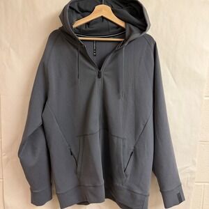 Ten Thousand Mens Full Zip Hoodie Grey XL TTKT022 Activewear Tech Stretch Jacket